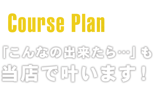 豊富なコースプラン